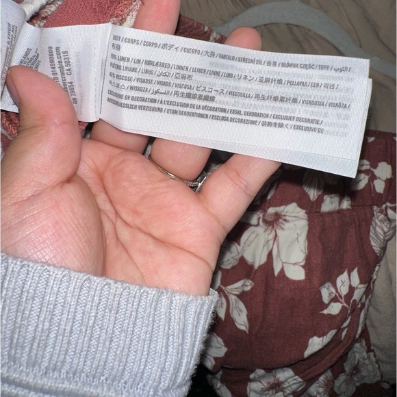 AF Linen-Blend Pull-On Wide Leg Pants Sz M #Q1 - Picture 5 of 7